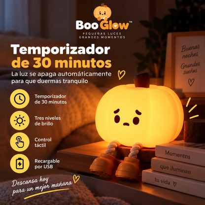 Boo Glow – Lámpara Calabaza Kawaii Táctil