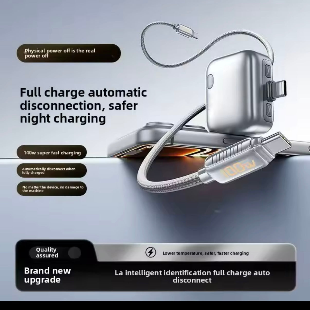 SafeCube — Adaptador inteligente USB-C AutoStop